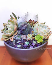 Load image into Gallery viewer, Succulent/Crystal Bowl Gardens