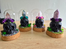 Load image into Gallery viewer, Skull dome with moss agate crystal
