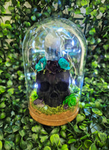 Load image into Gallery viewer, Skull dome with moss agate crystal

