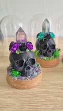 Load and play video in Gallery viewer, Skull dome with moss agate crystal
